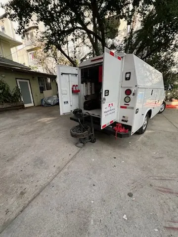 Magnet Plumbing service vehicle on-site for Faucet Repair in Caesars Head
